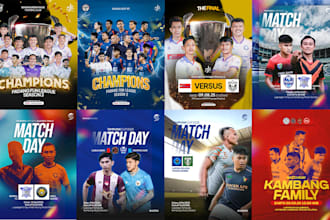 professional sport poster design and social media graphics