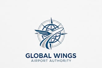 design a modern and professional airport logo for your brand