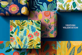 design seamless textile fabric patterns for clothing