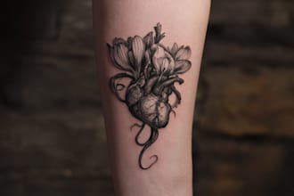 draw an old school tattoo style artwork for you