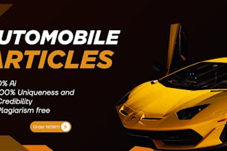 write SEO articles on automobiles, minibuses, and coaches