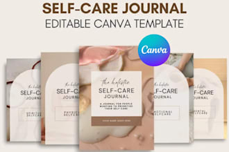 canva self care ebook editable planner workbook pro worksheet pdfs kdp journal