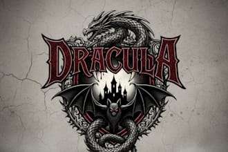 design a dark and iconic dracula logo for your brand