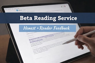 beta read your book and share honest reader feedback