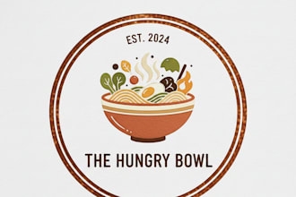 design a modern and appetizing bowl logo for your brand