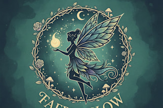 design a magical and enchanting fairy logo for your brand