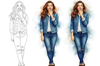 paint a watercolor painting portrait