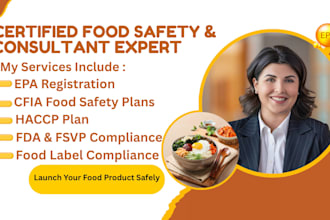 do epa registration,consulting,cfia food safety plans, food label and haccp plan