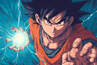 do any dragon ball style illustration