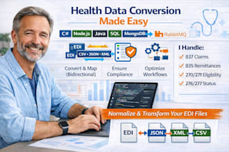convert and map healthcare edi files across any data format