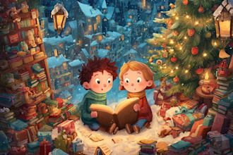 christmas story book illustration children ebook