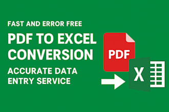 fast and error free PDF to excel conversion