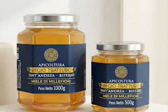 create premium honey jar labels for small farms and brands