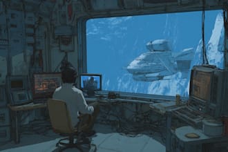 creative photorealistic science fiction illustration