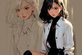 make your characters and fanart in semi realistic art