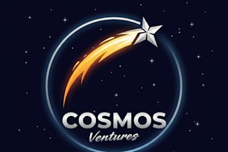 design a magical and dynamic shooting star logo for your brand