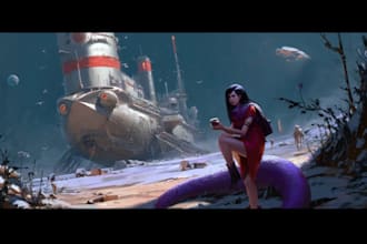 design unique characters and world concept art