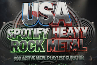 do spotify usa rock metal music promotion to 900 active metal playlist curator