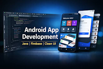 develop a professional android app using java, firebase, and apis