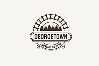 design a rustic yet top quality logo for an rv park