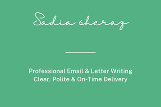 write professional english emails and formal letters
