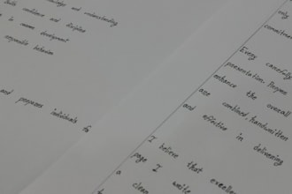 write neat and beautiful handwriting for any document
