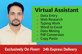 do accurate data entry, web research and virtual assistant work