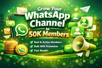 promote your whatsapp channel, mass dm, and grow active followers