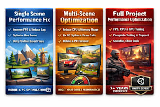 improve unity game performance for mobile and PC