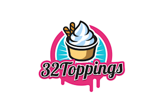 do food truck logo for startup ice cream frozen yogurt shop