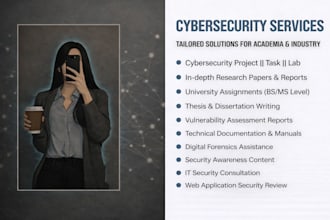 do cyber security project, assessment, report and task
