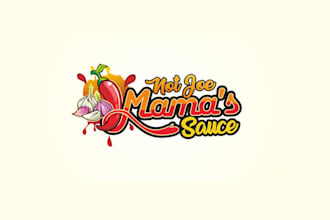 design modern colorful sauce brand logo