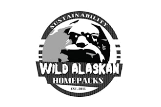 design best quality wild alaskan seafoods logo