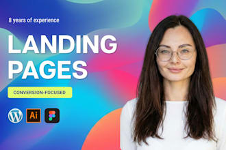 design a modern, conversion focused landing page