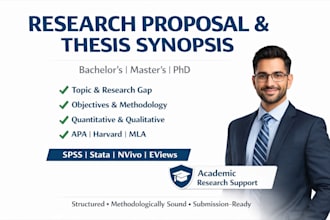 develop a professional research proposal or thesis synopsis