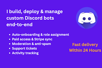 build fast custom discord server bot with roles discord bots