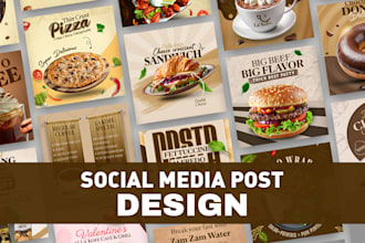 design restaurant social media posts for instagram