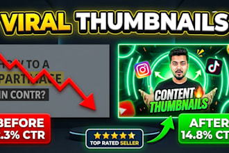 design youtube thumbnail instagram post for promotions
