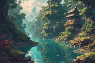 draw background art stream visual novel in anime style