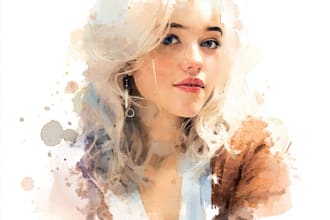 create a custom watercolor portrait illustration