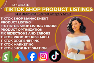 do tiktok shop trend research, setup seo optimized tiktok shop product listings