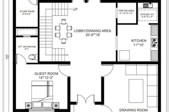 draft autocad 2d architectural floor plan drawing, elevation