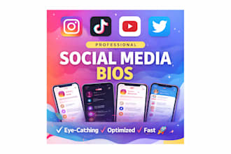 je vais créer une bio réseaux sociaux instagram et tiktok juste parfait