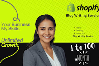 write SEO friendly shopify blog posts in UK english