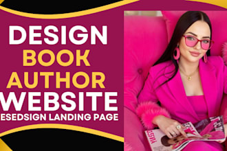 build book author website redesign book author landing page design book website