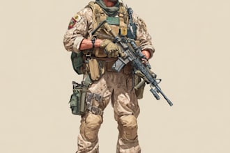 do military themed illustration