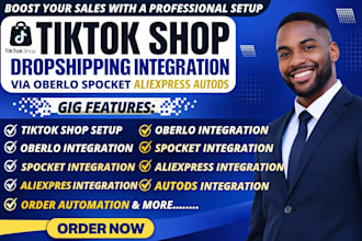 setup tiktok shop dropshipping integration via oberlo spocket aliexpress autods