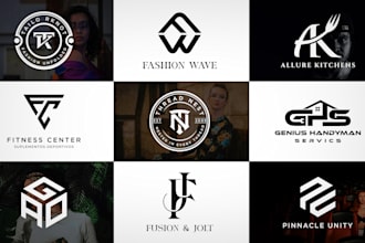 create a modern minimalist monogram logo design