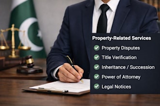 provide professional property related legal consultation to overseas pakistanis