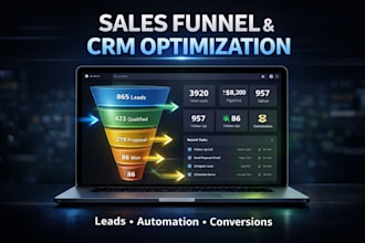 audit and optimize your sales funnel, CRM workflow and sales for better results
